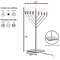 Large Modern Antique Nine Branch Electric Chabad Style Hanukkah Menorah with Flame Shaped LED Bulbs